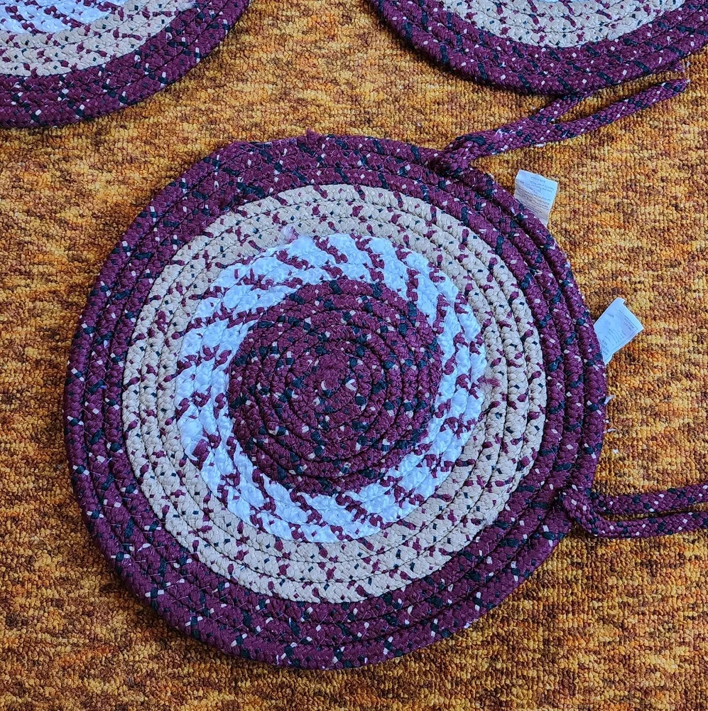 Braided chair pads